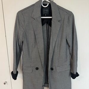 Black and White Gingham Blazer